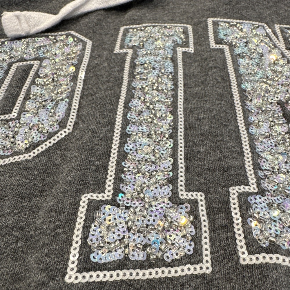 VICTORIA SECRET PINK SEQUENCE EMBROIDERED‎ Sweater Hoodie XS Limited Edition #80 - Picture 3 of 16